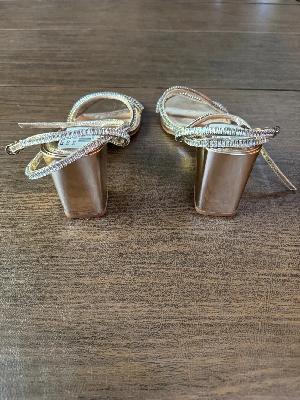 Alexandre Birman 70MM Metallic Leather Block-Heel Sandals in Pewter